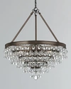 Crystorama Calypso 6-light Crystal Chandelier In Bronze