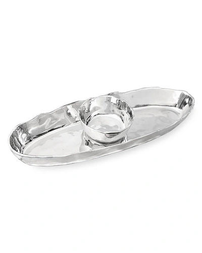Beatriz Ball Soho Brooklyn Deep Oval Chip & Dip Server