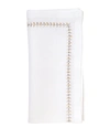 Kim Seybert Silver/gold Herringbone Napkin In White/gold