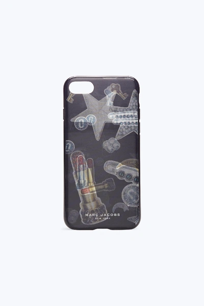 Marc Jacobs Tossed Charms Lenticular Iphone 7 Case In Black Multi