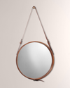 Jamie Young Large Round Mirror In Brown