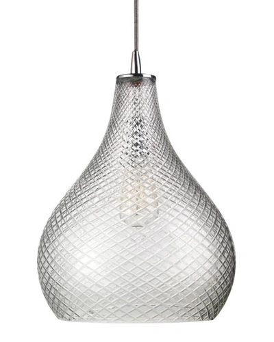 Jamie Young Large Cut Glass Curved Pendant