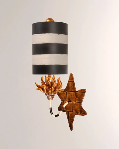 Lucas + Mckearn Audubon Sconce In Black Ivory