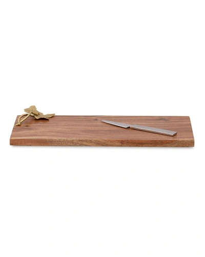 Michael Aram Ivy Oak Bar Board With Bar Knife