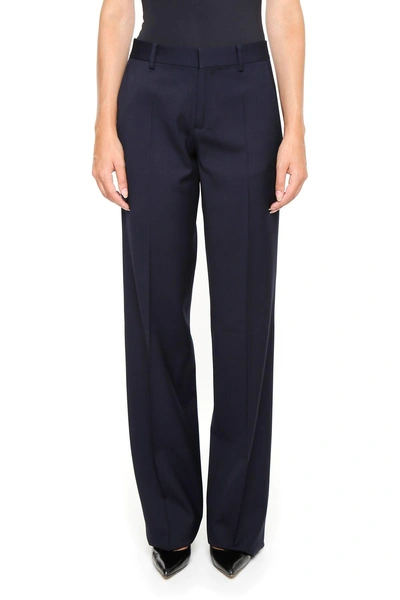 Dsquared2 Wool Trousers In Blu Scuro|blu