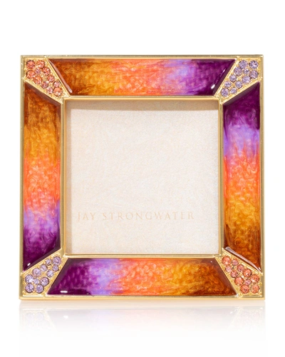Jay Strongwater Pave Corner Picture Frame, 2"