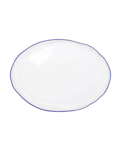 Vietri Aurora Edge Large Oval Platter In Blue