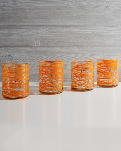 Verve Culture Set Of 4 Glasses In Orange