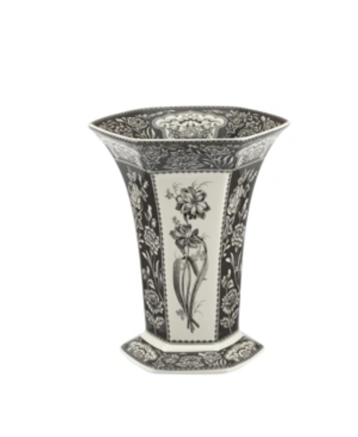 Spode Heritage Collection Hexagonal Vase In Black