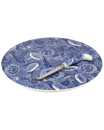 Spode Blue Room Sunflower Cheese Plate & Knife