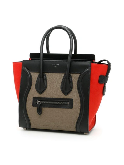 Celine Micro Luggage Bag In Souris|grigio