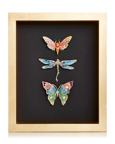 Jay Strongwater Butterfly Dragonfly Moth Wall Art In Multi