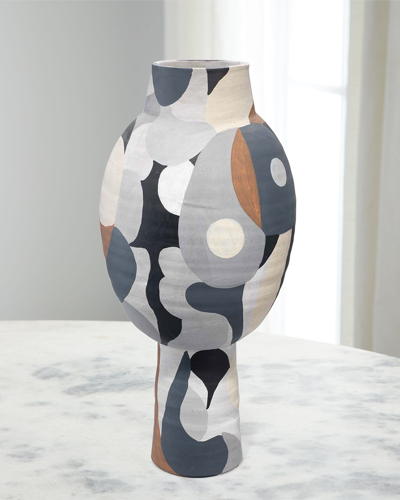 Jamie Young Tall Pablo Vase In Beige