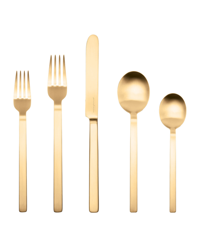 Mepra Stile Ice Oro 20-piece Flatware Set In Gold-tone