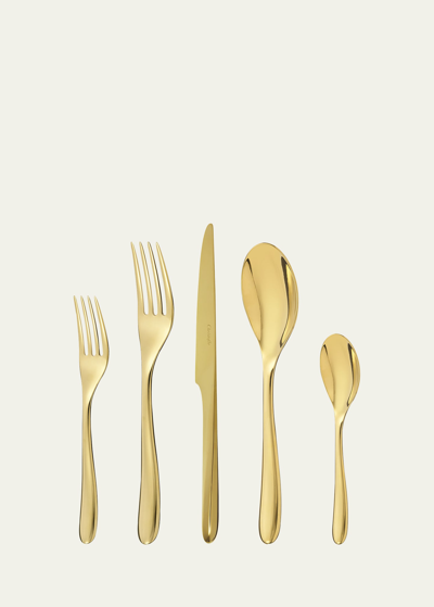 Christofle 5 Piece Place Setting, Gold Tone