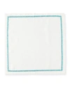 Kim Seybert Jardin Napkin, White And Turquoise