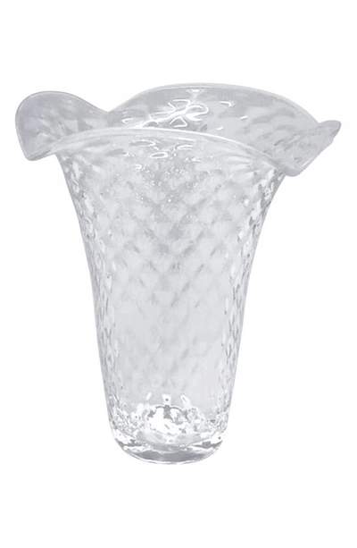Mariposa Medium Flutter Vase In Clear