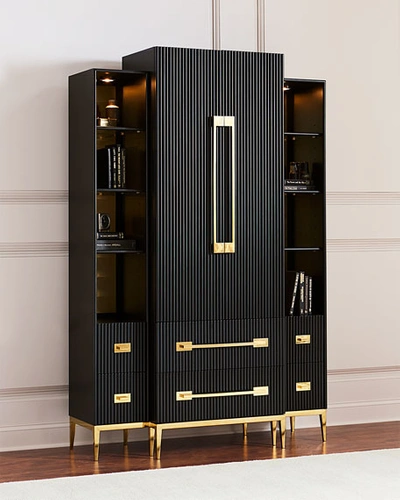 John-richard Collection Ebony Satin Tall Cabinet
