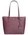 Kate Spade Cameron Street - Small Lucie Leather Tote - Purple In Deep Plum