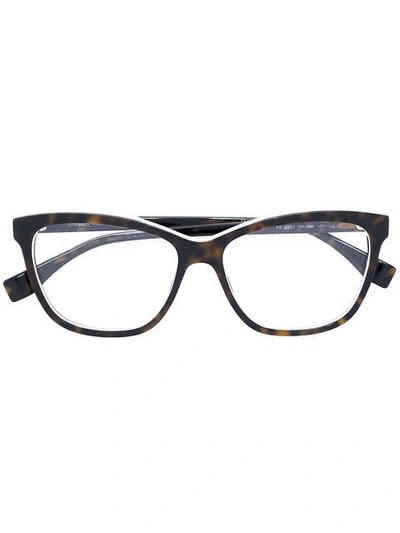 Fendi Eyewear Cat-eye Glasses - Brown
