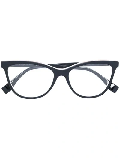 Fendi Soft Cat-eye Glasses In Black