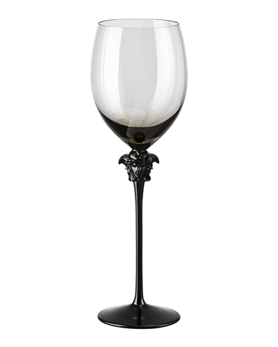 Versace Medusa Lumiere Haze Water Goblet In Black