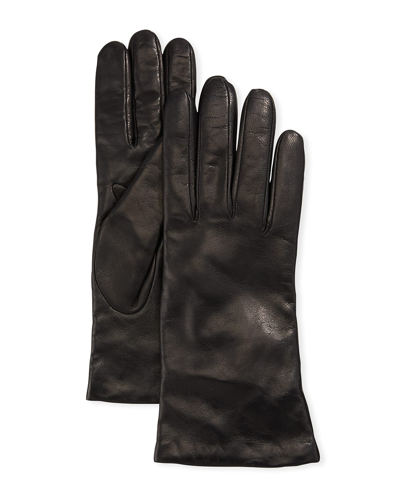 Portolano Cashmere-lined Napa Leather Gloves In Black