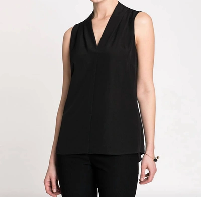 Nic + Zoe Plus Size Easy Day To Night V-neck Sleeveless Top In Black Onyx