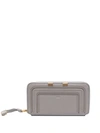 Chloé Marcie Leather Continental Wallet In Grey