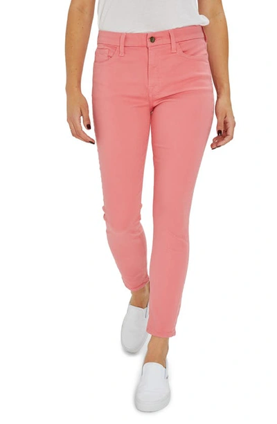 Jen7 By 7 For All Mankind Skinny Ankle High-rise Colored Pants In Coral