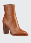 Gianvito Rossi 85mm Point-toe Double-sole Booties In Camel