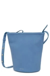 Mansur Gavriel Mini Leather Zip Bucket Bag In Lago