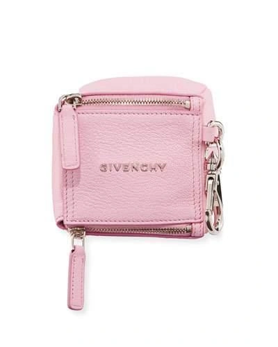 Givenchy Pandora Cube Pouch Charm/keychain In Bright Pink