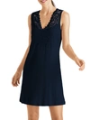 Hanro Moments Knit Tank Gown In Deep Navy