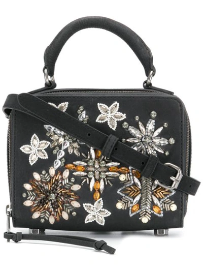 Rebecca Minkoff Jewel-studded Box Crossbody Bag In Black