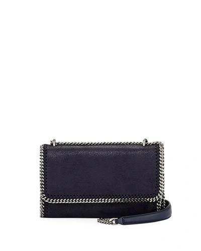 Stella Mccartney Falabella Shaggy Deer Crossbody Bag In Navy