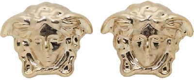 Versace Gold Medusa Stud Earrings In D00oc Light