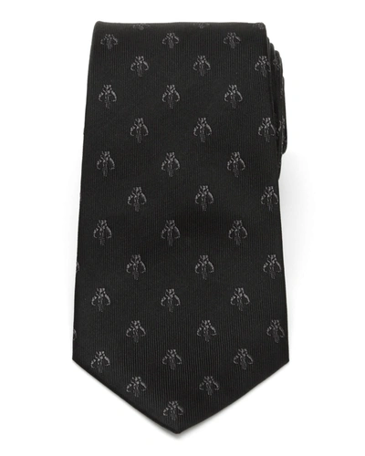 Cufflinks, Inc Men's The Mandalorian Mythosaur Skull Silk Tie In Black