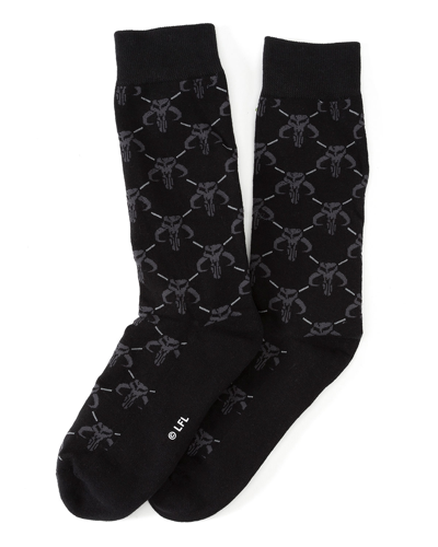 Cufflinks, Inc Men's The Mandalorian Mythosaur Skull Socks In Grey