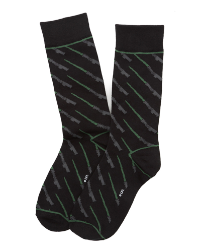 Cufflinks, Inc Men's Star Wars Green Lightsaber Socks In Black