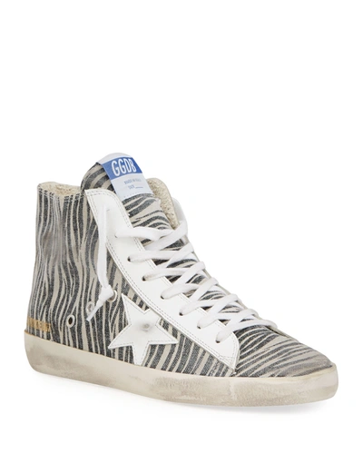 Golden Goose Zebra-print Canvas Sneakers