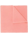 Acne Studios Bansy L Face Wool Scarf In Pale Pink