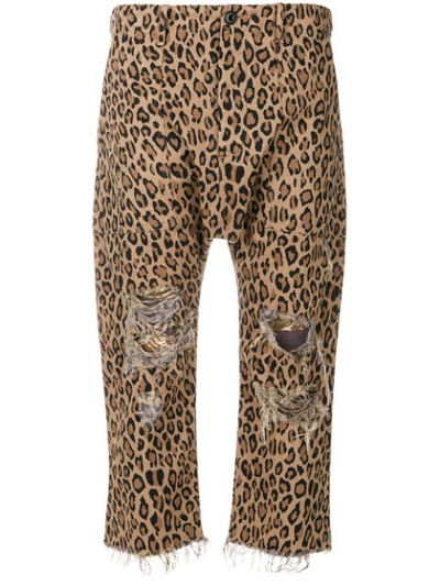 R13 Leopard Printed Cropped Trousers