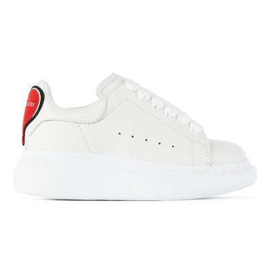Alexander Mcqueen Logo Heart Patch Leather Grip-strap Sneakers