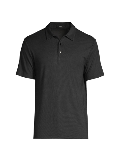 Theory Bron C. Anemone Regular Fit Polo Shirt In Eclipse