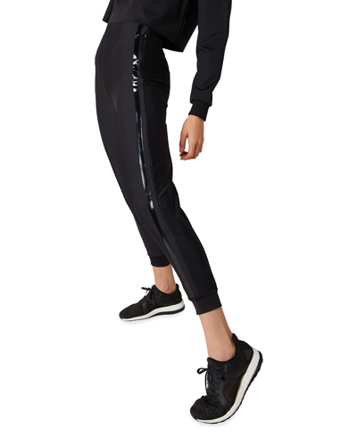 Ultracor Summer Essential Pavo Pleated Jogger Trousers In Neropatent Nero