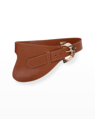 Adriana Castro La Jefa Leather Belt Bag In Marron