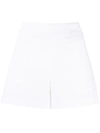 Theory Pressed-crease Shorts In White