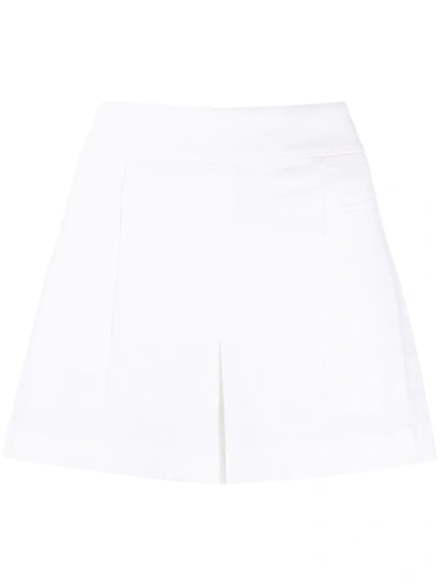 Theory Pressed-crease Shorts In White