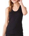 Monrow Scoop-neck Narrow Tank In Black